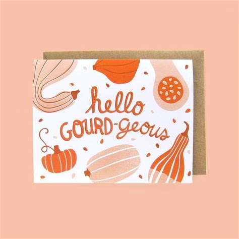 Say Hello With A Foodie Pun Set Of Six 425 X 55 Single Folded