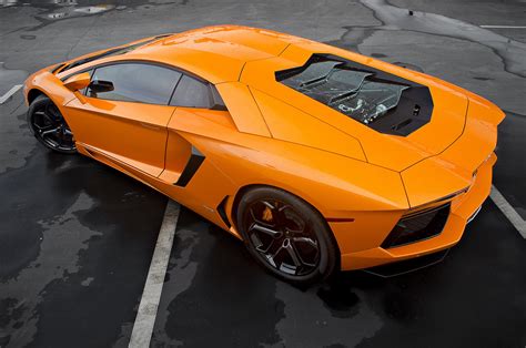 Top Lamborghini Aventador Orange Supercar Wallpapers Hd Desktop