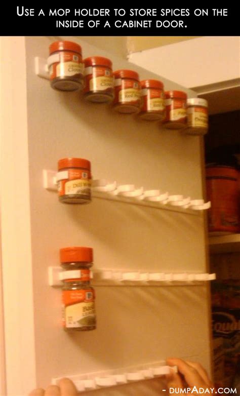 Amazing Easy Diy Home Decor Ideas Mop Holder Spice Rack