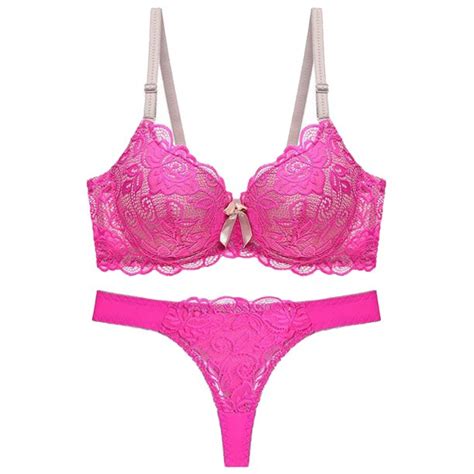 Bras For Women Sexy Thin Cup Lace Colorblock Bra Set Shaped Push Up