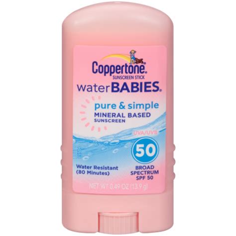 Coppertone Water Babies Pure And Simple Sunscreen Stick Spf 50 049 Fl