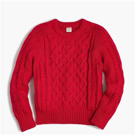 Kids Cable Knit Crewneck Sweater Boy Wool Jcrew