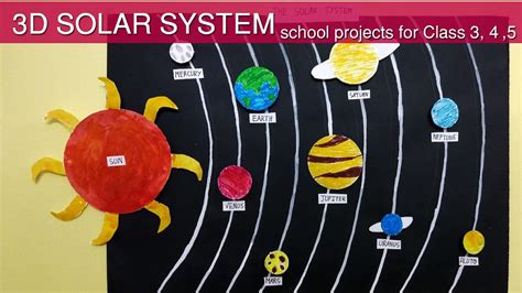 सोलर सिस्टम How To Make Solar System Chart 3d Model At Home Hindi