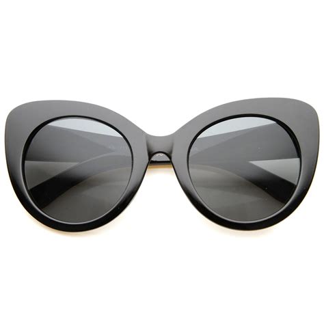 Womens Oversize Round Cat Eye Sunglasses Zerouv