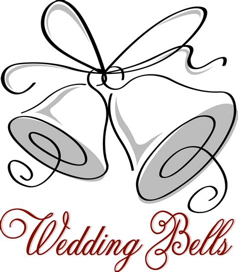 black and white wedding bells clip art wedding images in line clip art library