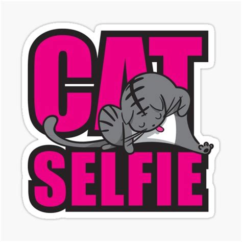 Cat Selfie Sticker By Kurogo Redbubble