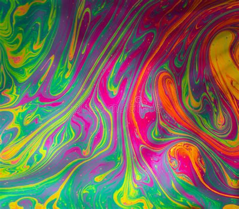 Multicoloured Psychedelic Soap Bubble Abstract Background Stock Image