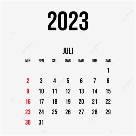 Gambar Kalender Bulan Juli 2023 Kalender Bulan Juli 2023 Png Png