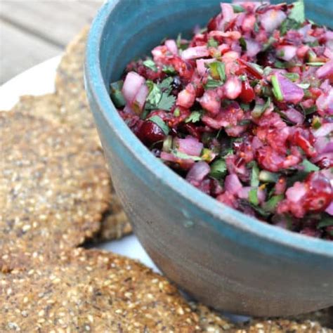 Paleo Cranberry Salsa And Chips Fed Fit