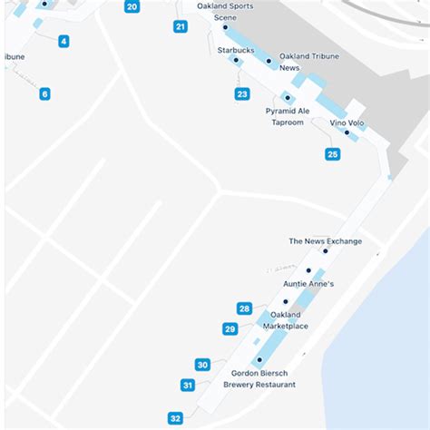 Metropolitan Oakland Airport OAK Terminal 1 Map