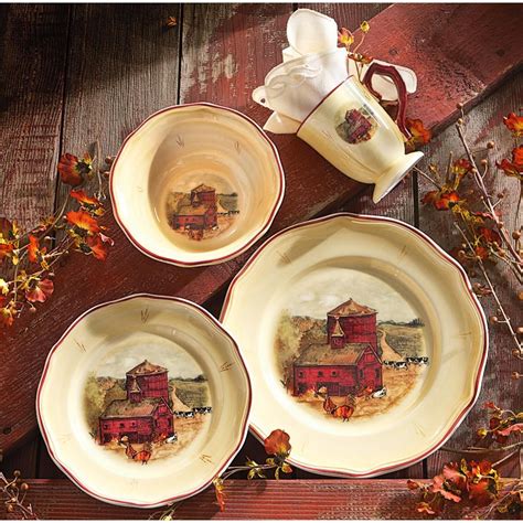 16 Pc Country Pride Dinnerware Set French Country Dishes Dish