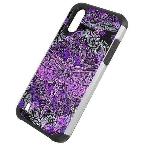 Dalux Hybrid Slim Phone Case Compatible With Galaxy A01 Purple Dragon