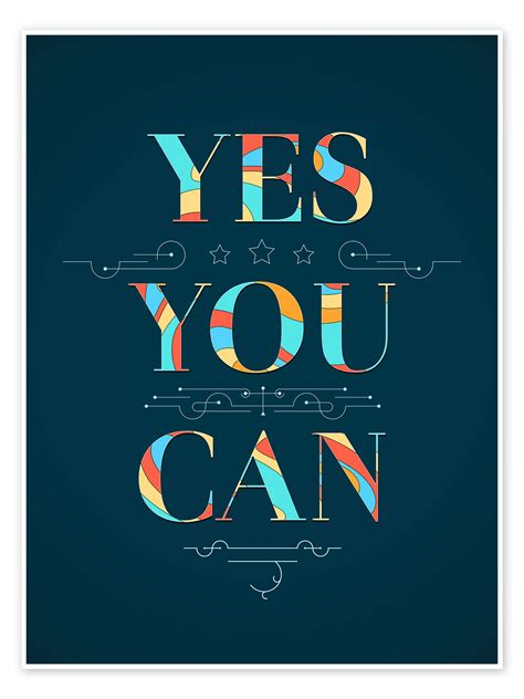 Yes You Can Print By Typobox Posterlounge