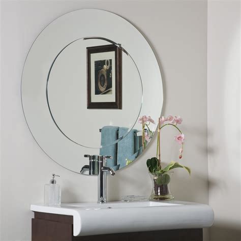 Round Frameless Bathroom Mirror Semis Online