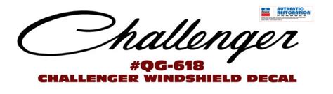 Ge Qg 618 Dodge Challenger Challenger Windshield Decal Licensed