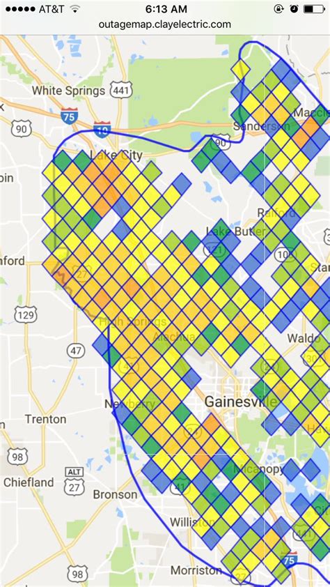 Clay Electric Power Outage Map Map