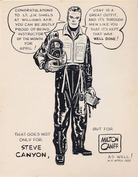 Steve Canyon Original Art By Milton Caniff 1955 In Jeff Singhs Milton
