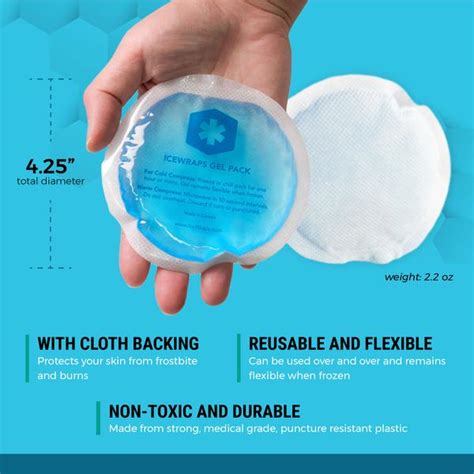 Round Gel Pack Reusable Hot Or Cold Ice Pack Icewraps