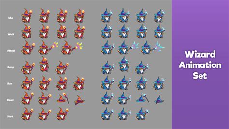 Free Wizard Sprite By Free Game Assets Gui Sprite Tilesets