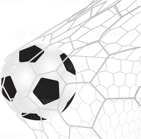 Bola De Futebol No Gol Com Rede 10135405 Png