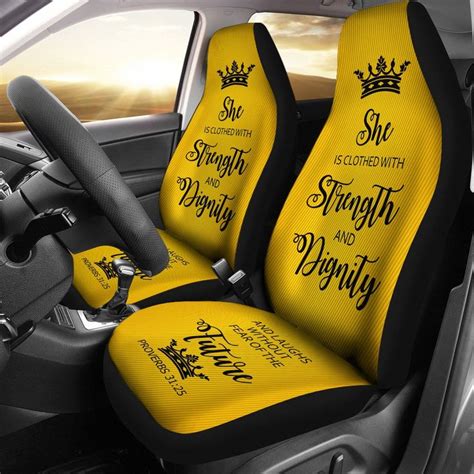 Buying a car seat can be confusing and expensive. Proverbs 31 Woman Car-SUV Seat Cover- Gold-Black in 2020 ...