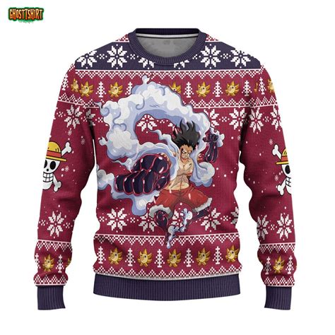 One Piece Anime Monkey D Luffy 33 Ugly Christmas Sweater