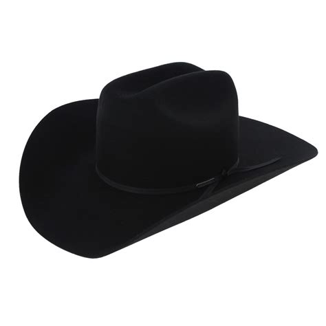 Cowboy Cattleman Hat Wool Felt Black Stetson Reference 7596