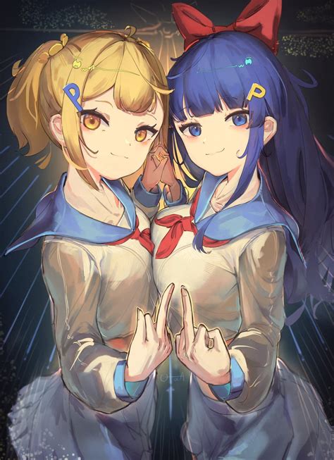 Popuko And Pipimi Poptepipic Drawn By Chocarate Danbooru