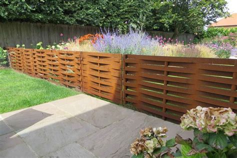 Aged Steel Fencing In 2021 Fence Steel Fence Rustic Gardens