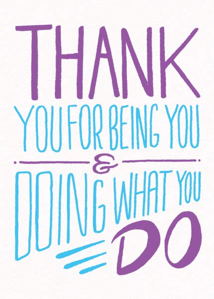 Being You Thank You Card Papier