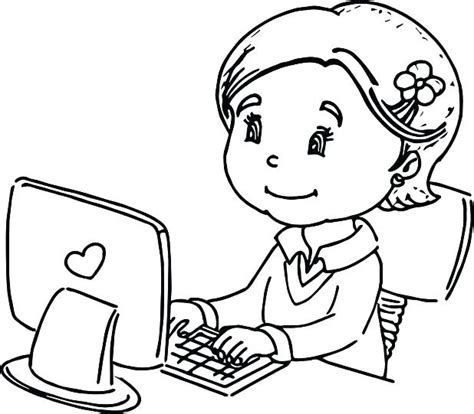 Printabe computer monitor coloring page. Keyboard Coloring Page at GetColorings.com | Free ...