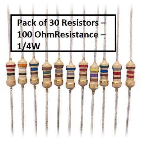 Pack Of 100 Ohm Resistor 100 Ohm Resistors 14w