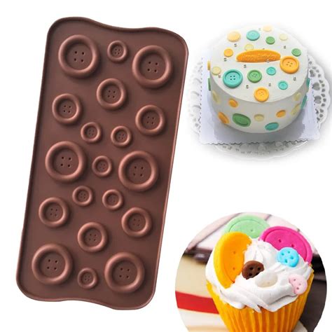 Fondant Molds 1pc Silicone Cake Mold Button Shape Chocolate Soap Moulds