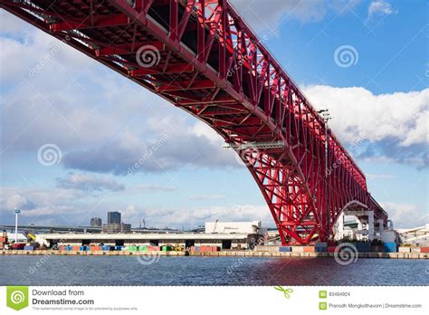 Minato Bridge In Osaka Japan Double Deck Cantilever Truss Bridge