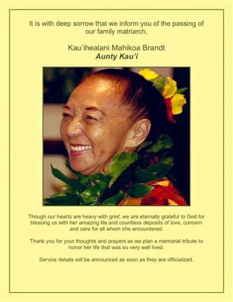 We have now placed twitpic in an archived state. Disney World Cast Member Auntie Kau'i has passed away | It ...