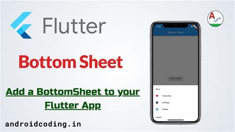 Flutter Bottom Sheet Tutorial Source In Description Flutter Coding