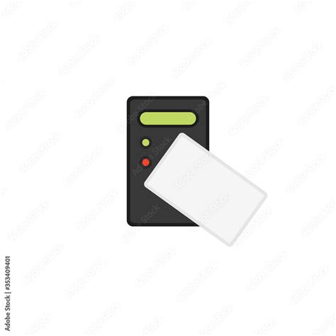 Access Card Reader Icon Clipart Image Isolated On White Background