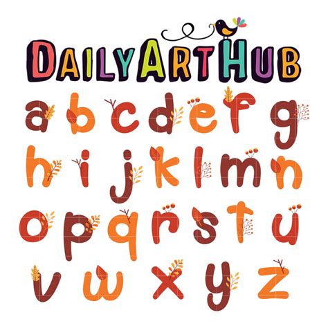 Autumn Alphabet Clip Art Set Daily Art Hub Graphics Alphabets And Svg