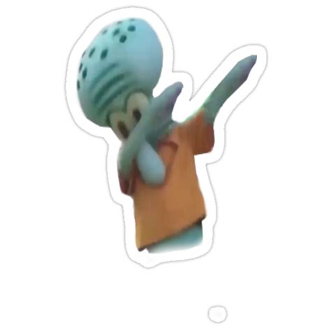 Squidward Dab Stickers By Cwaff123 Redbubble