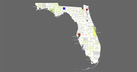 Interactive Map Of Florida Clickable Counties Cities