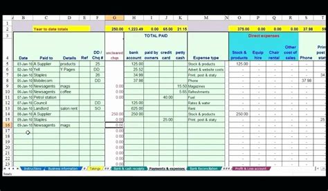 Monthly ledger for income and expenses balance on hand at the beginning of the month: 50 Excel Income and Expense Ledger | Ufreeonline Template