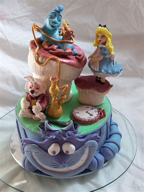 Kinda designed these by taking my favourite parts of other versions that i'd seen on google so i can't take credit for the tweedledee/dum or caterpillar designs for example! Pin by emy bernstein on Ellis birthday in 2019 | Alice in wonderland cakes, Cake, Anti gravity cake