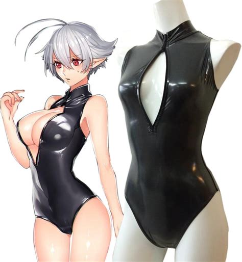 Free Shipping Anime Sexy Moe Girls Open Chest Swimsuit Cosplay Costume