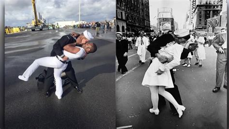 Same Sex Navy Couple Re Creates Iconic Wwii Kiss