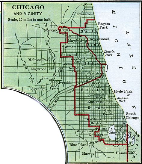 Map Of Chicago City Limits Cities And Towns Map