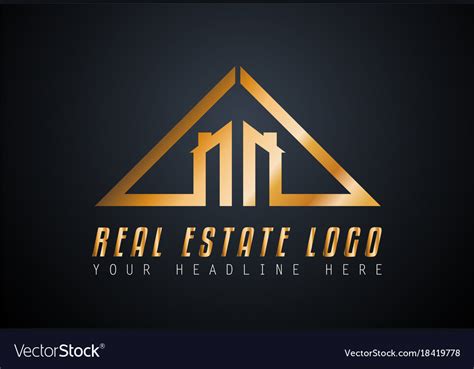 Creative Real Estate Logo Design For Brand Vector Image