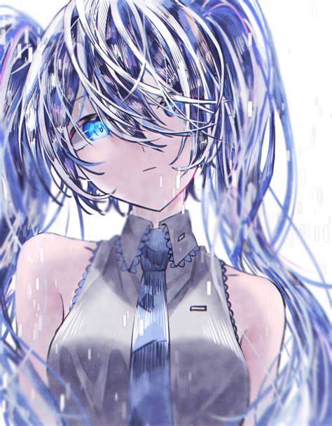 Hatsune Miku Vocaloid Absurdres Highres 1girl Blue Hair Blue