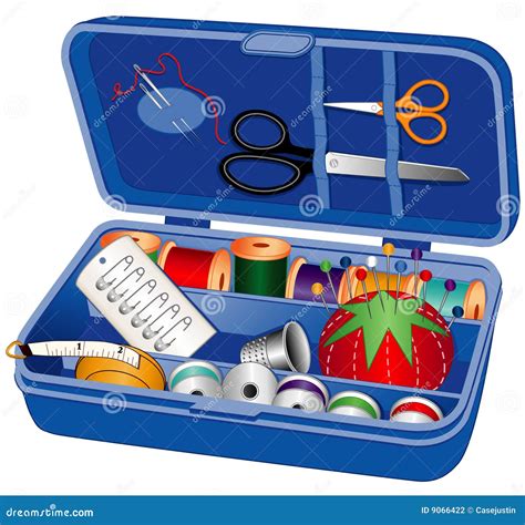 Sewing Box With Sewing Supplies Stock Photography - Image: 9066422