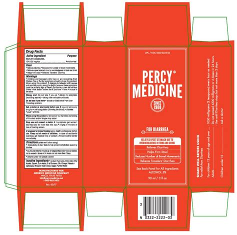 Percy Medicine Liquid Merrick Medicine Company Inc