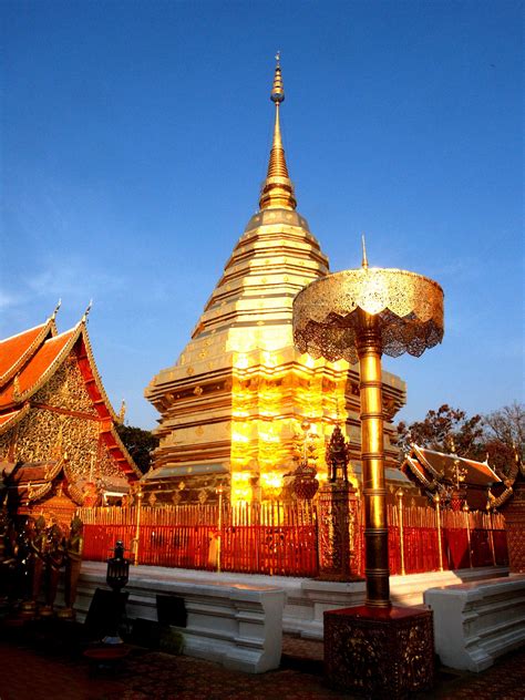 Take in extensive views of the city below before admiring the impressive artistry of the temple's main buildings and decorative flourishes. Wat Phra That Doi Suthep Chiangmai Free Stock Photo ...